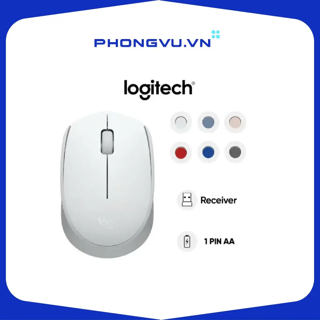 CHUỘT VI TÍNH (MOUSE) LOGITECH M171 WIRELESS/TRẮNG (OFF WHITE)(910-006870) 