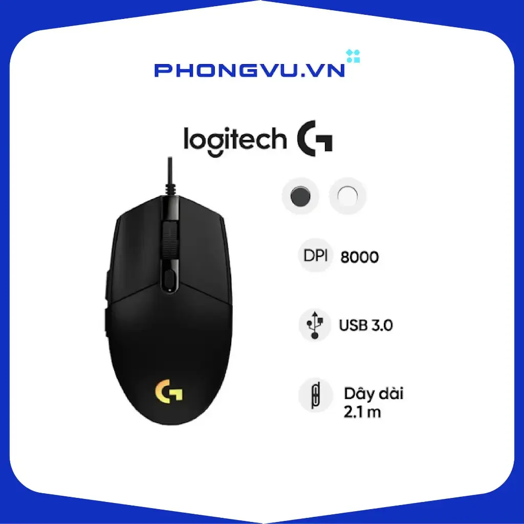 Chuột gaming Logitech G102 Gen2 Lightsync 