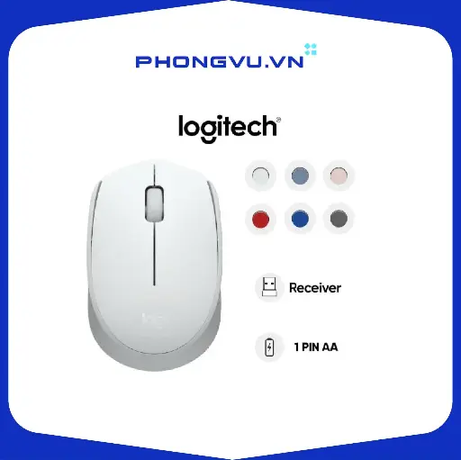 CHUỘT VI TÍNH (MOUSE) LOGITECH M171 WIRELESS/TRẮNG (OFF WHITE)(910-006870) 