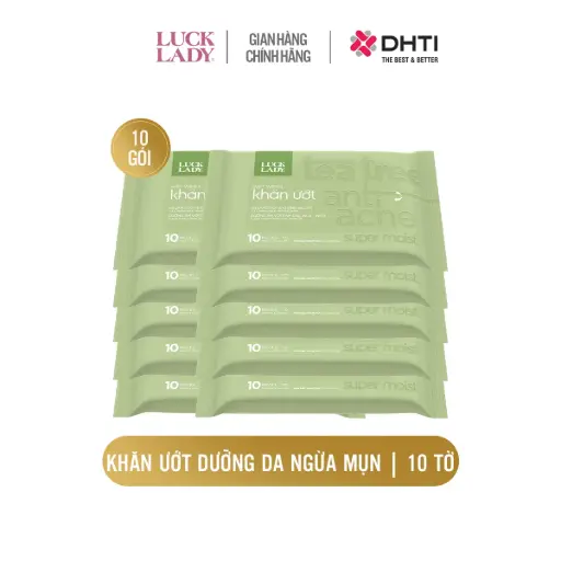 Combo 10 gói KU dưỡng da 10 tờ tinh dầu tràm trà